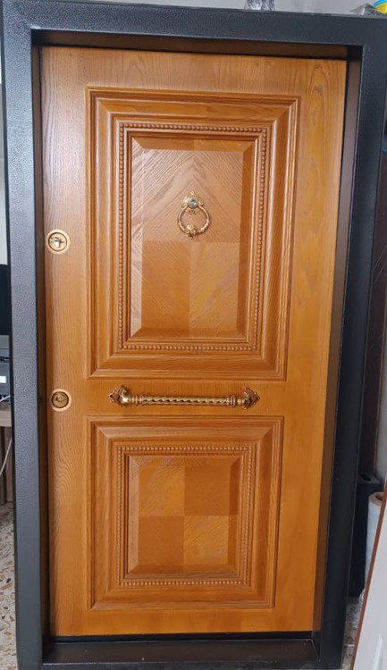 درب ضد سرقت بلوط جناقی دو قاب