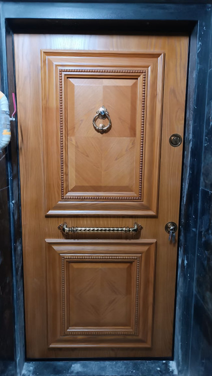 درب ضد سرقت بلوط جناقی دو قاب