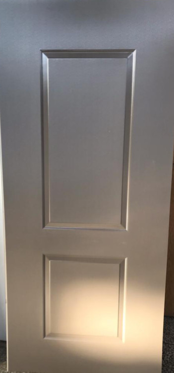 درب ملامینه دو قاب طوسی تیره | درب ملامینه طوسی دو قاب