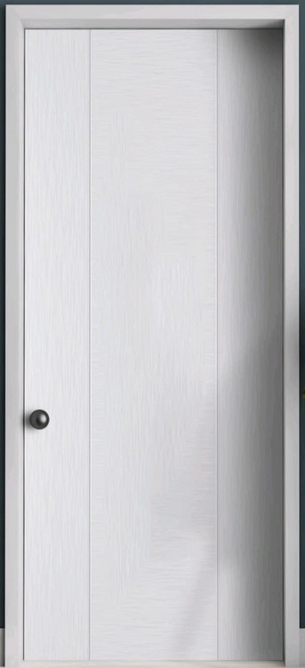 درب ملامینه سفید فلت چرمی دوبازو